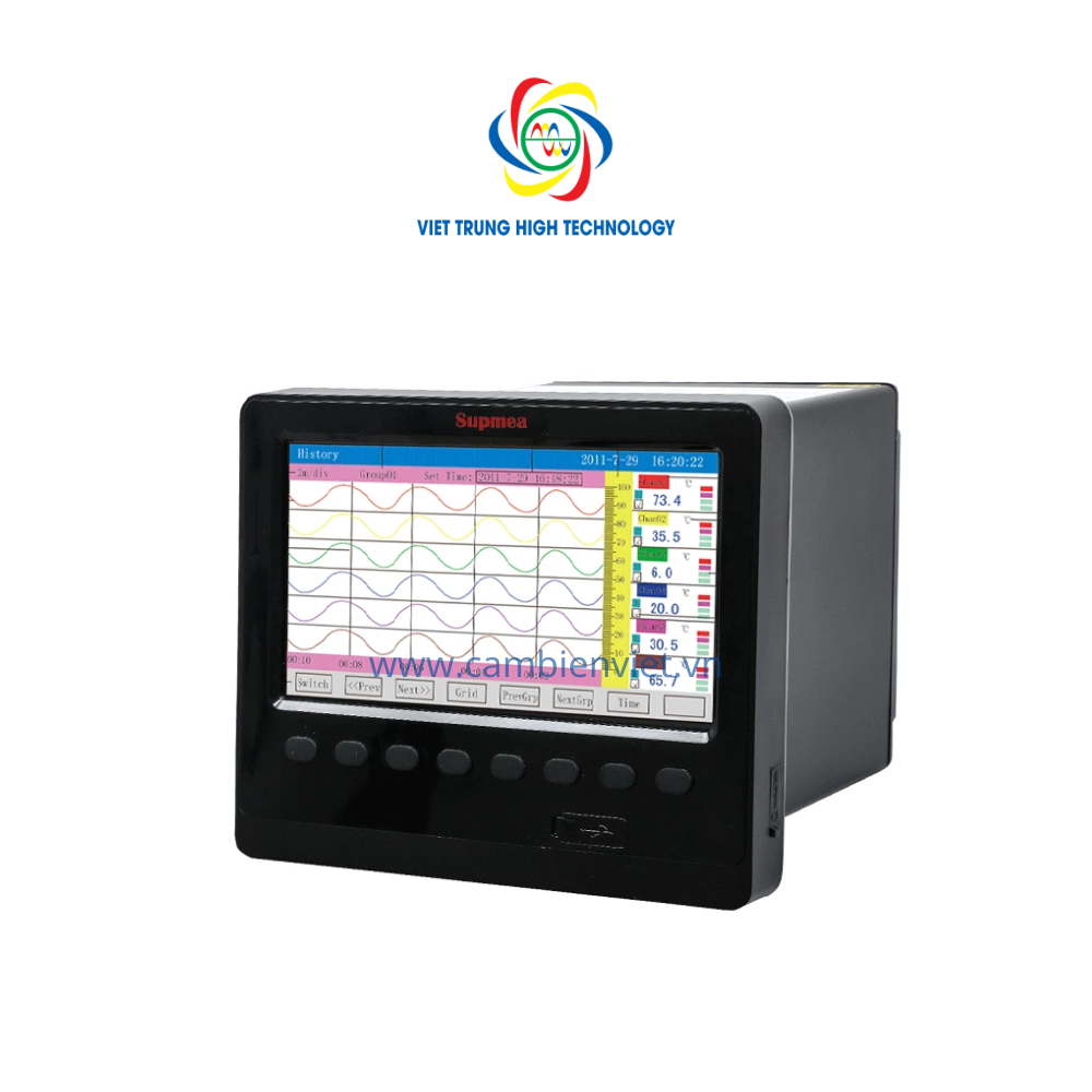 Bộ Ghi Dữ Liệu Nhiệt Độ Không Có In Giấy Đa Năng 48 Kênh Đầu Vào SUP-R6000C